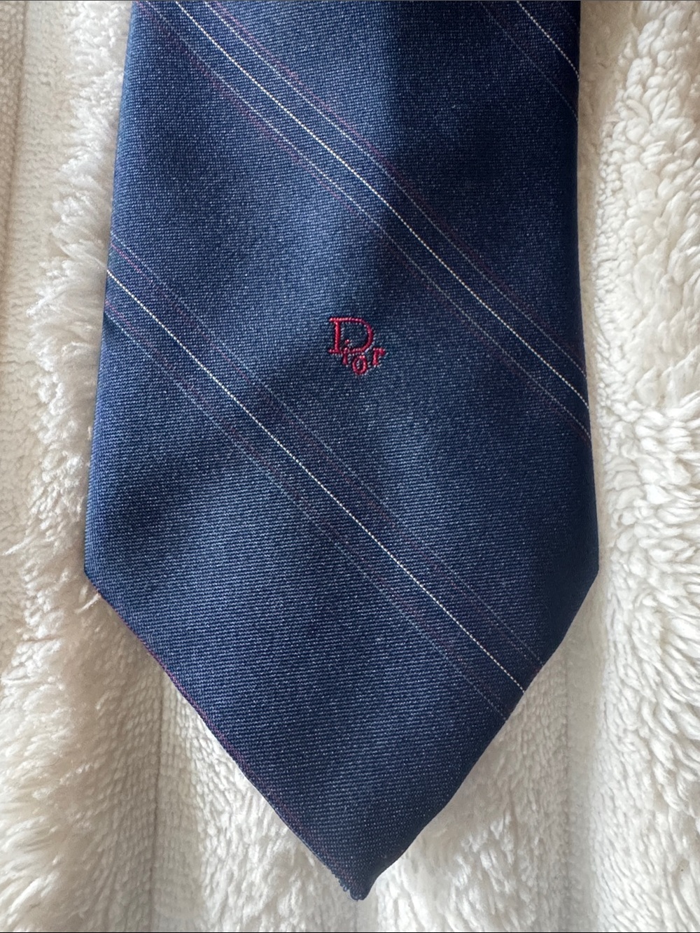 Vintage Christian Dior Men’s Tie Silk Blend Made USA 57x3 Classic Designer